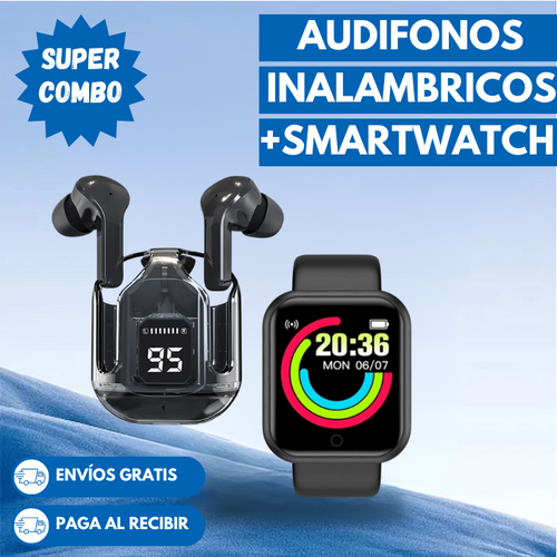 Audifonos Inalambricos Air 31 + OBSEQUIO EXCLUSIVO (Reloj Inteligente Y68)