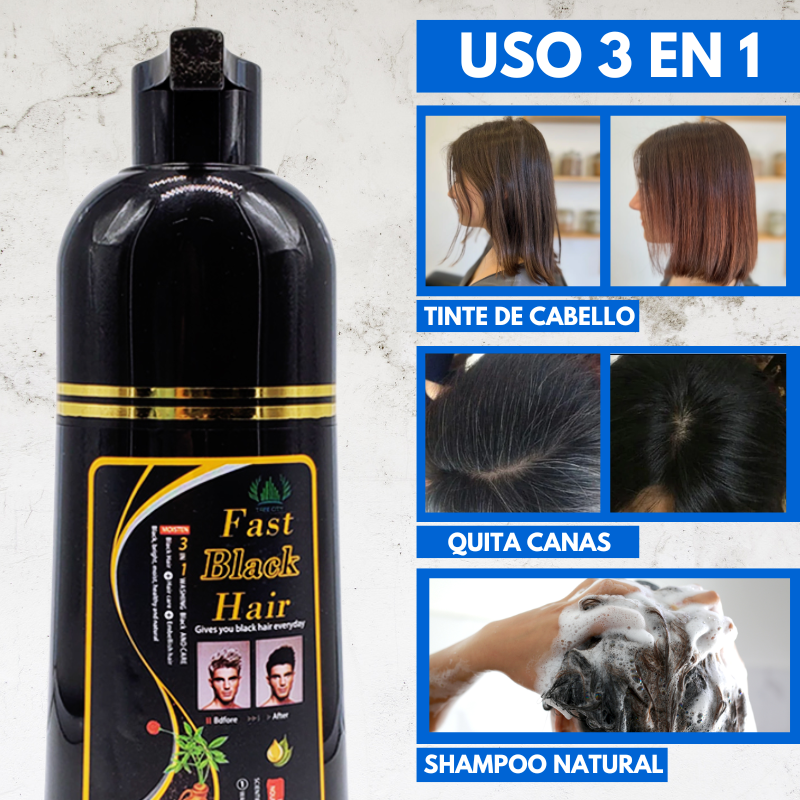 Shampoo Tinte Uso 3 en 1 (Elimina tus canas)