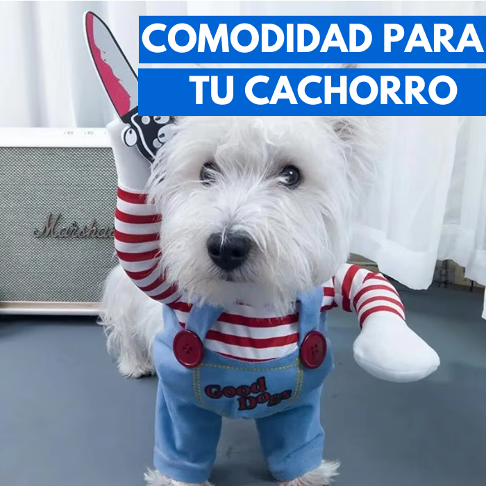 Disfraz de Chucky para mascotas - Calidad Premium