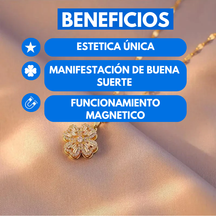 Collar Trebol Y Corazones Caja De Lujo