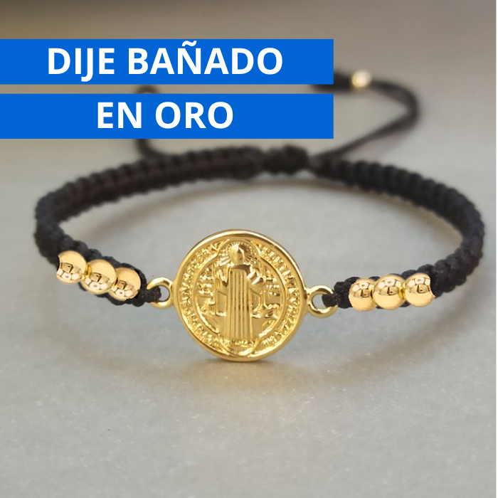 Pulsera De San Benito® - Bañada En Oro
