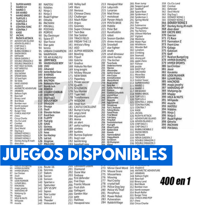 CONSOLA + 400 JUEGOS RETRO