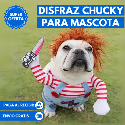 Disfraz de Chucky para mascotas  - Calidad Premium